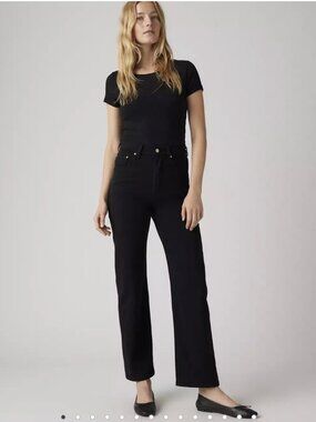 Levi's Ribcage Straight Ankle Black Jeans